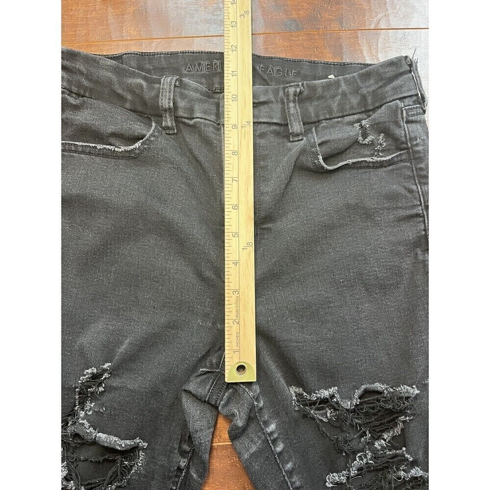 american eagle next level stretch distressed skinny jeans Size 10 extra short - Picture 5 of 6